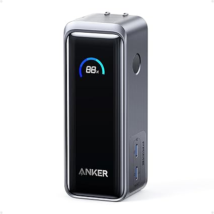 Anker Prime Power Bank (9600mAh, 65W, Fusion) (9600mAh 65W出力モバイルバッテリー搭載 USB充電器)【独自技術Anker GaN採用/Power Delivery対応/PSE技術基準適合/USB-C入力】iPhone MacBook Android その他機器対応