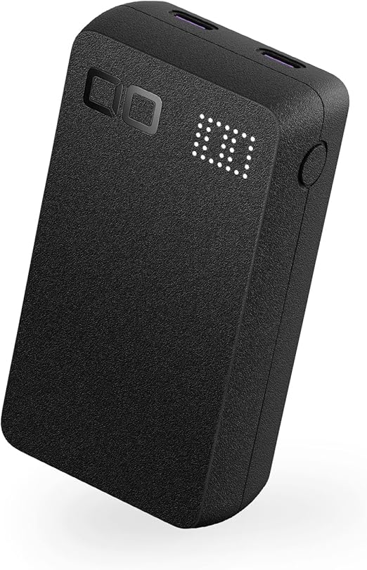 CIO モバイルバッテリー 大容量 10000mAh 急速充電 PD USB-C 20W × 2ポート 同時充電 合計40W Type-C iPhone 15 / 16 / Android/iPad用 軽量 小型 パススルー mobile battery SMARTCOBY DUO (ブラック)