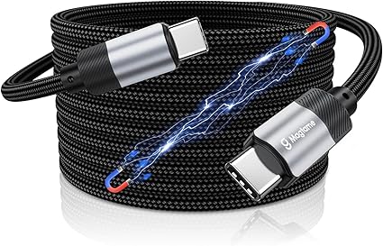 Magtame 1.5M タイプcケーブル 磁気自動収納 usb-c&usb-c_ケーブル 金属製コネクタ 60W/PD対応 typecケ_ーブル 二重ナイロン iPhone15/MacBook Pro/MacbookAir/iPad/Sam_sung S/Xperia Galaxy等対応 (ブラック)