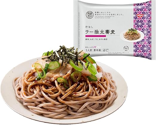 完全メシDELI 日清食品 冷凍 汁なしラー油太蕎麦 5食セット 冷凍麺 冷凍食品 たんぱく質 18.8g PFCバランス 食物繊維 6.1g