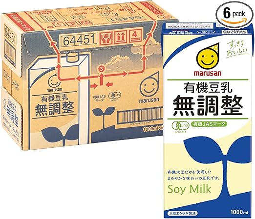 マルサン 有機豆乳無調整 1000ml×6本