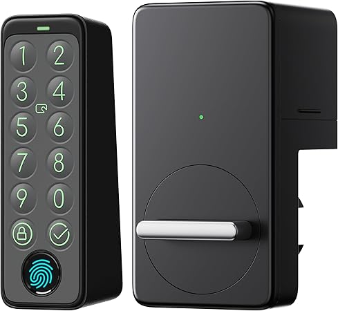 SwitchBot スマートロック 指紋認証パッド セット Alexa スマートホーム スイッチボット オートロック 暗証番号 玄関 Google Home Siri LINE Clovaに対応 遠隔対応 工事不要 取付カンタン 防犯対策