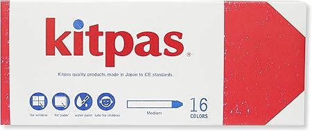 日本理化学 キットパスミディアム 16色 KM-16C 本体サイズ:11x75mm/16色/156g