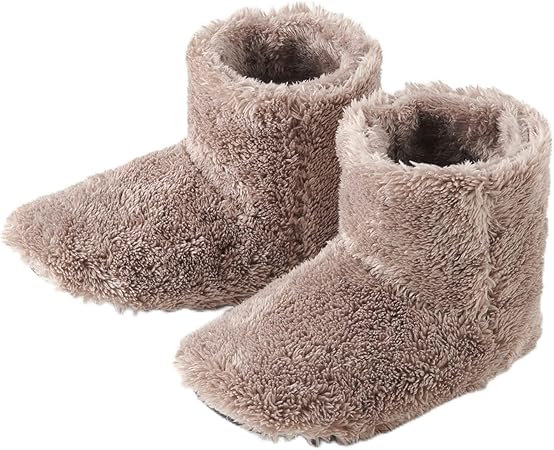 【Amazon.co.jp 限定】クモリ(Kumori) ルームシューズ 吸湿発熱 ルームブーツ あったか スリッパ 滑り止め 暖かい もこもこ ボア 冬用 防寒 防音 洗える 男女兼用 室内履き ホカホカ シューズ (L・24.5-26cm グレージュ)