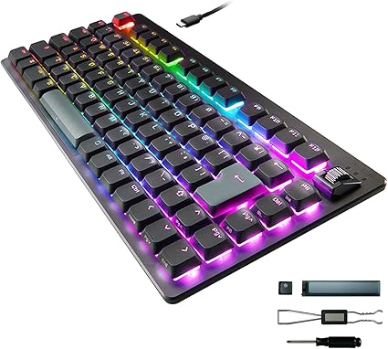 エレコム ラピッドトリガー ゲーミングキーボード V custom VK720AL 有線 磁気式アナログ検知スイッチ搭載 75%サイズ ロープロファイル ブラック TK-VK720ALBK