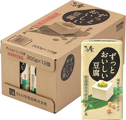 さとの雪食品 ずっとおいしい豆腐300g×12個 〔国産大豆 常温長期保存 備蓄 キャンプ 保存料不使用〕
