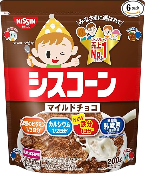 日清シスコ シスコーンマイルドチョコ 200g×6袋
