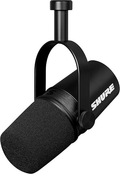 SHURE シュア MV7X ポッドキャストマイクロホン MV7X-J ダイナミックマイク カーディオイド 単一指向性 XLR 有線 ノイズ除去 配信 ストリーミング YouTube 録音 レコーディング 実況 ゲーム ゲーミング ボーカル ナレーション DTM 宅録 テレワーク MOTIVシリーズ オーディオインターフェース対応 ブラック【国内正規品/メーカー保証2年】