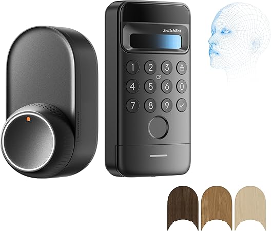 SwitchBot スマートロック Ultra 顔認証パッド 指紋認証 - スイッチボット 暗証番号 鍵 スマートキー ドアロック オートロック スマホで操作 交通系ICカード Suica PASMO Alexa/Google Home/Siri対応 遠隔対応 工事不要 取付カンタン 防犯対策 後付け