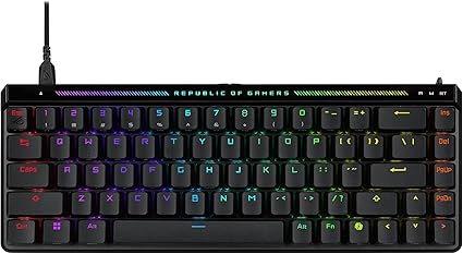 ASUS ROG Falchion Ace HFX ゲーミングキーボード ラピッドトリガー 磁気式キースイッチ 65%レイアウト キーボード 有線 ポーリングレート8000Hz 高速反応 ゲーミングキーボード 静音 カバーケース付き Aura Sync対応 国内正規品