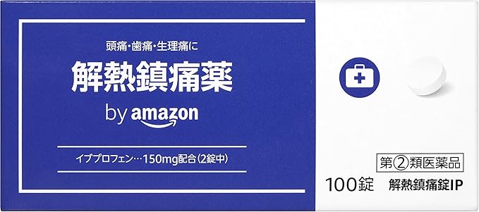 【指定第2類医薬品】by Amazon 解熱鎮痛錠IP 100錠