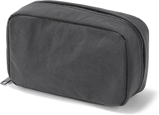 無印良品 リンクルナイロン 大きく開くポーチ・M 約15×9×4.5cm