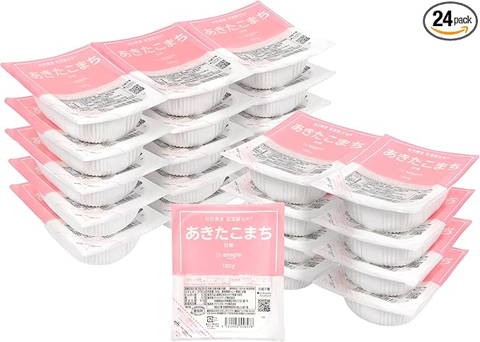 by Amazon パックご飯 秋田県産 あきたこまち 180g×24個 国産米 100% 低温製法米