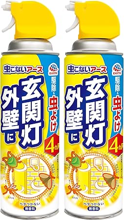 Insect Free Earth, For Entrance Lights, Exterior Walls, 15.9 fl oz (450 ml), Pack of 2, Pest Repellent, Bugs, Moths, Fly Feathers, Etc., Insect Repellent Spray (Earth Pharmaceutical)