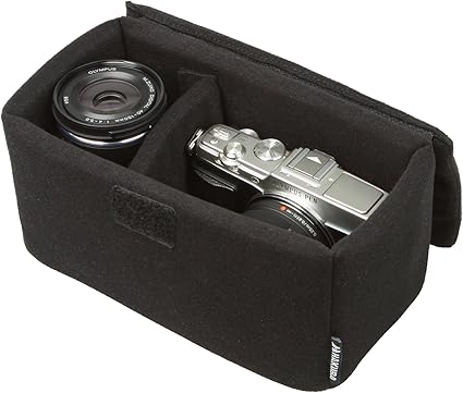 HAKUBA カメラバッグ インナーソフトボックス 200 ブラック 取り外し可能なフタ付き KCS-39-200BK