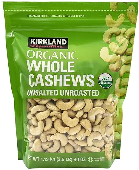 カークランドシグネチャー 有機 無塩 カシューナッツ 1.13kg