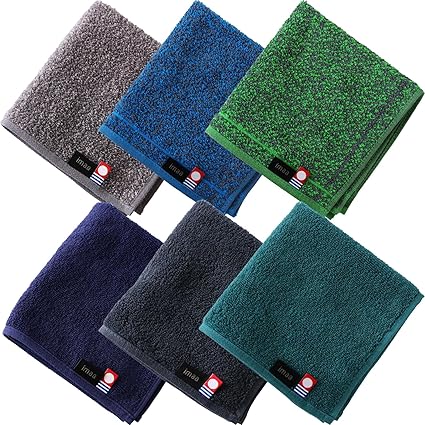 imaa(アイマ) 今治タオル 認定 ハンドタオル タオルハンカチ 6枚 セット 日本製 綿100% 真空圧縮パック Gアソート6枚