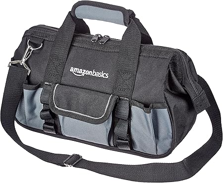 Amazonベーシック 工具 ツール収納バッグ 30cm ブラック&グレー