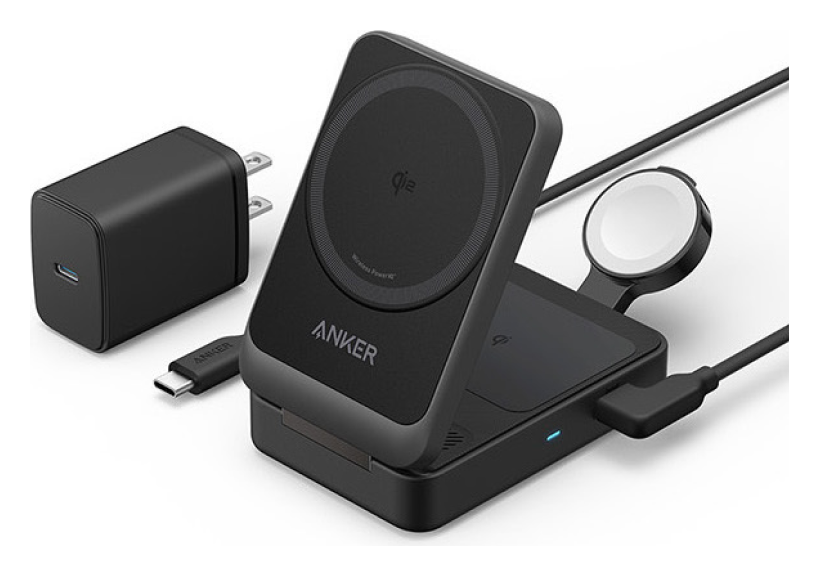 Anker MagGo Wireless Charging Station (Foldable 3-in-1)(ブラック)